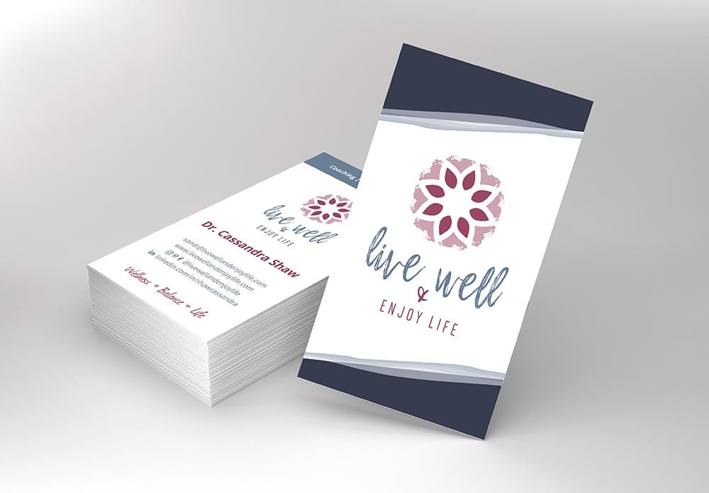 Live Well and Enjoy Life Business Cards